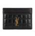 Saint Laurent Square Quilt Card Holder, front view